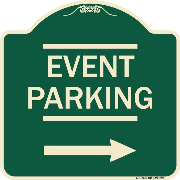 Thanks for Coming Turn Right for Exit Event Parking W/ Right Arrow Alum, 18" L, 18" H, G-1818-22823